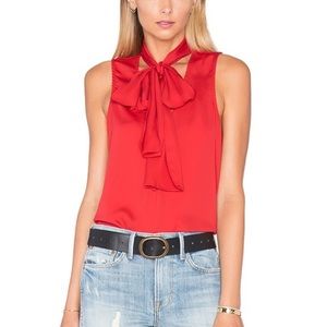 L’Academie The 70s Tank Blouse in Red Clay-revolve